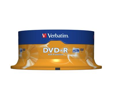 DVD-R 4.7GB VERBATIM 16X TARRINA 25 UNI