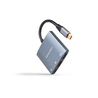 CABLE CONVERSOR USB-C A HDMI/H-USB3.0/H-USB-C PD/H 15CM NANOCABLE
