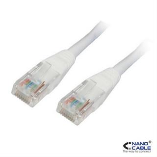CABLE RED LATIGUILLO RJ45 CAT.6 UTP AWG24,2M BLANCO NANOCABLE
