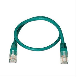 CABLE RED LATIGUILLO RJ45 CAT.6 UTP AWG24,0.5M VERDE NANOCABLE